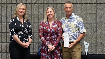 Jean Lucas, Amy Bannister and Paul Stauder of H-POWER Honolulu