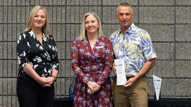 Jean Lucas, Amy Bannister and Paul Stauder of H-POWER Honolulu