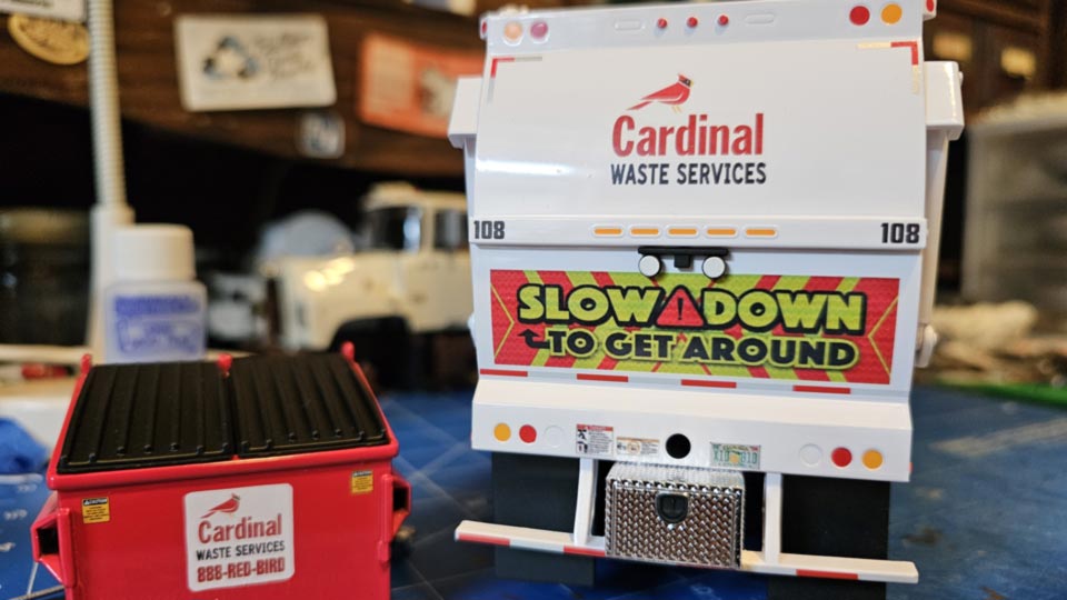SDTGA decal on model truck